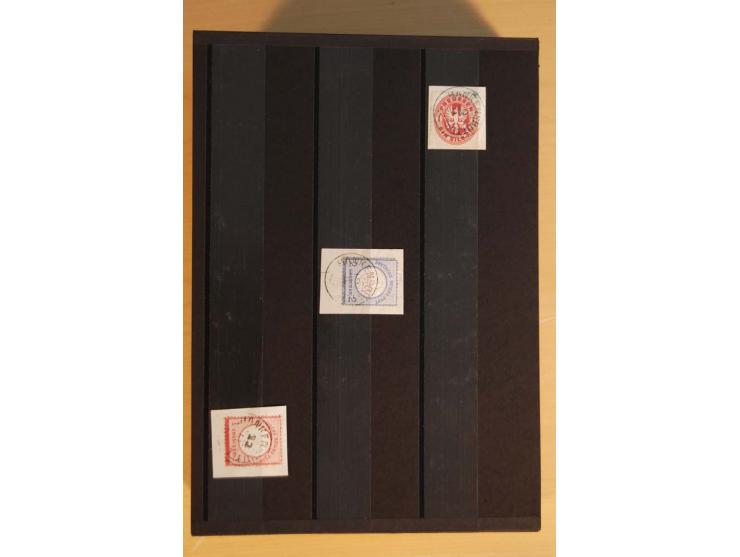 1850/75 (ca.), reichhaltiger Sammlungsbestand einschließlich einer  schönen Sammlung nachverwendeter Stempel; dabei viel inte