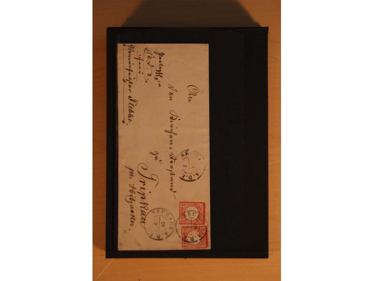 1850/75 (ca.), reichhaltiger Sammlungsbestand einschließlich einer  schönen Sammlung nachverwendeter Stempel; dabei viel inte