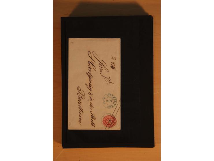1850/75 (ca.), reichhaltiger Sammlungsbestand einschließlich einer  schönen Sammlung nachverwendeter Stempel; dabei viel inte