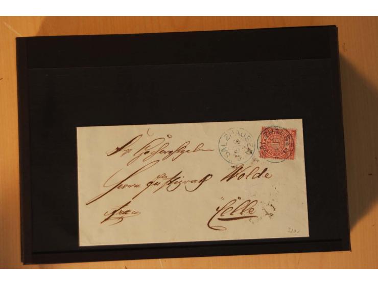 1850/75 (ca.), reichhaltiger Sammlungsbestand einschließlich einer  schönen Sammlung nachverwendeter Stempel; dabei viel inte