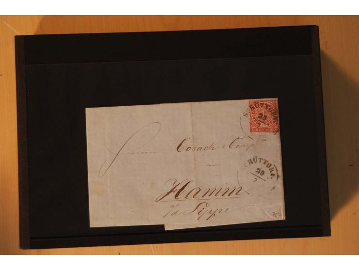1850/75 (ca.), reichhaltiger Sammlungsbestand einschließlich einer  schönen Sammlung nachverwendeter Stempel; dabei viel inte