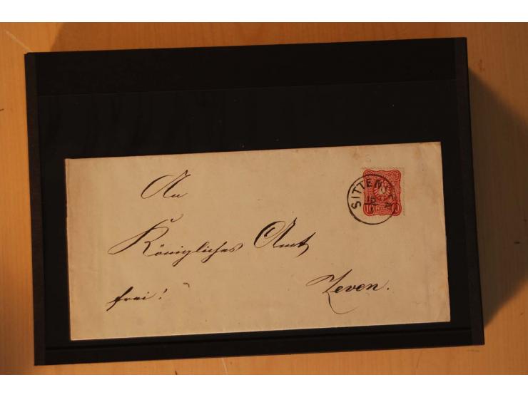 1850/75 (ca.), reichhaltiger Sammlungsbestand einschließlich einer  schönen Sammlung nachverwendeter Stempel; dabei viel inte