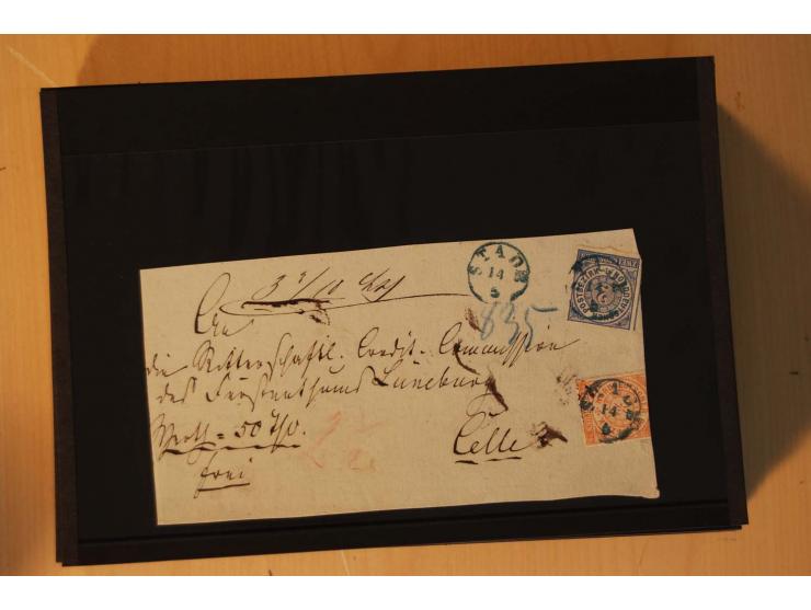 1850/75 (ca.), reichhaltiger Sammlungsbestand einschließlich einer  schönen Sammlung nachverwendeter Stempel; dabei viel inte