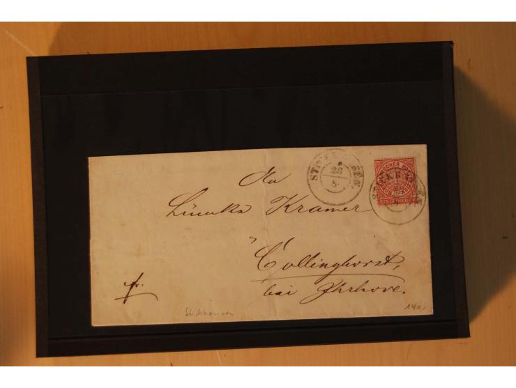 1850/75 (ca.), reichhaltiger Sammlungsbestand einschließlich einer  schönen Sammlung nachverwendeter Stempel; dabei viel inte