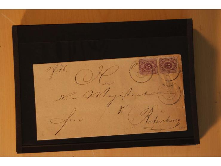 1850/75 (ca.), reichhaltiger Sammlungsbestand einschließlich einer  schönen Sammlung nachverwendeter Stempel; dabei viel inte