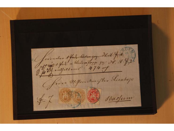 1850/75 (ca.), reichhaltiger Sammlungsbestand einschließlich einer  schönen Sammlung nachverwendeter Stempel; dabei viel inte