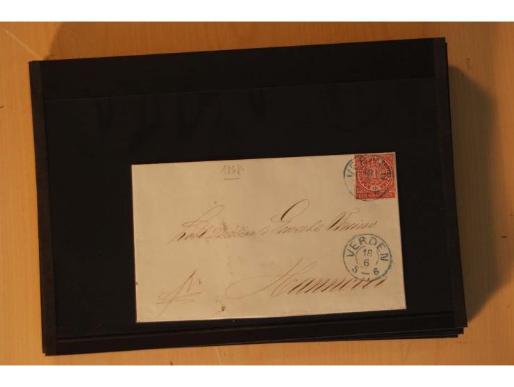 1850/75 (ca.), reichhaltiger Sammlungsbestand einschließlich einer  schönen Sammlung nachverwendeter Stempel; dabei viel inte