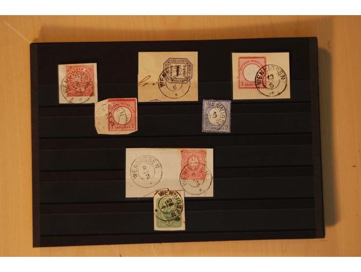 1850/75 (ca.), reichhaltiger Sammlungsbestand einschließlich einer  schönen Sammlung nachverwendeter Stempel; dabei viel inte