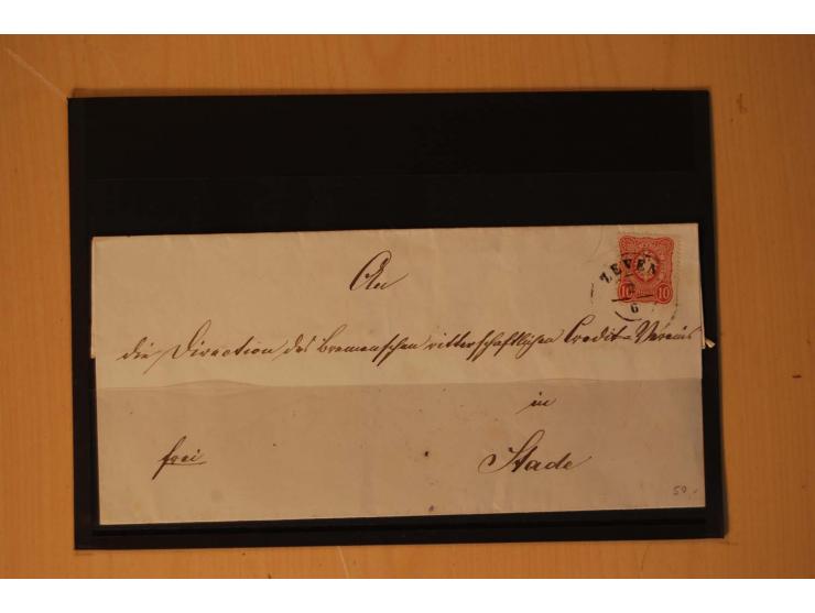 1850/75 (ca.), reichhaltiger Sammlungsbestand einschließlich einer  schönen Sammlung nachverwendeter Stempel; dabei viel inte