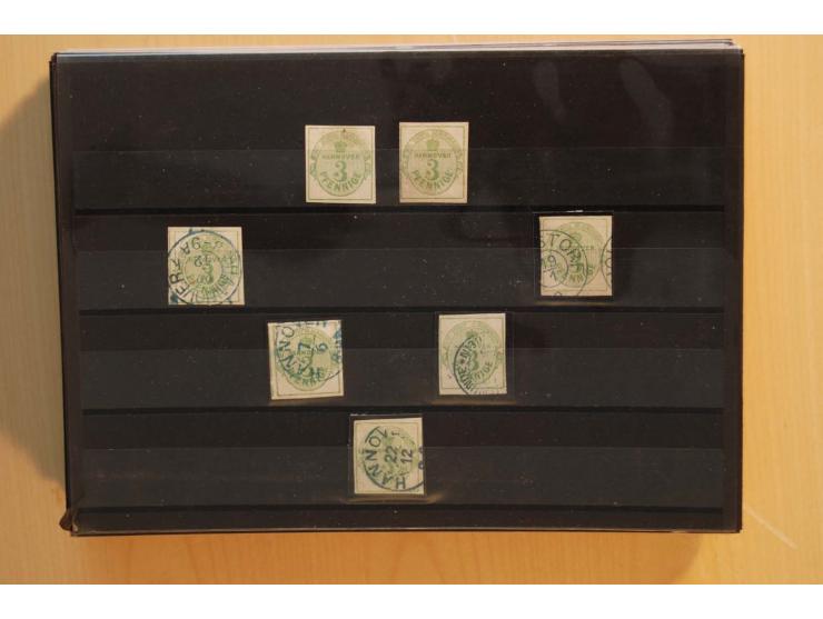 1850/75 (ca.), reichhaltiger Sammlungsbestand einschließlich einer  schönen Sammlung nachverwendeter Stempel; dabei viel inte
