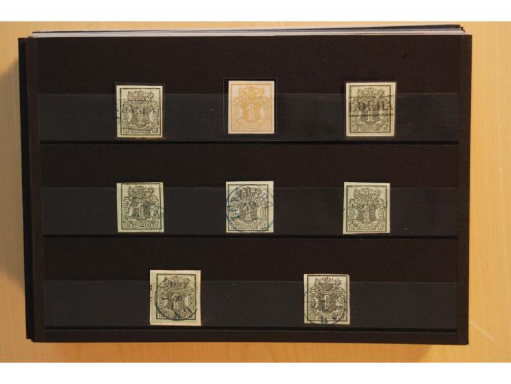 1850/75 (ca.), reichhaltiger Sammlungsbestand einschließlich einer  schönen Sammlung nachverwendeter Stempel; dabei viel inte