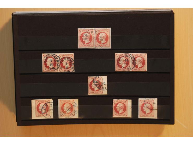 1850/75 (ca.), reichhaltiger Sammlungsbestand einschließlich einer  schönen Sammlung nachverwendeter Stempel; dabei viel inte