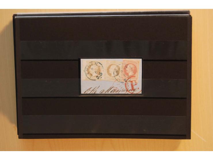 1850/75 (ca.), reichhaltiger Sammlungsbestand einschließlich einer  schönen Sammlung nachverwendeter Stempel; dabei viel inte