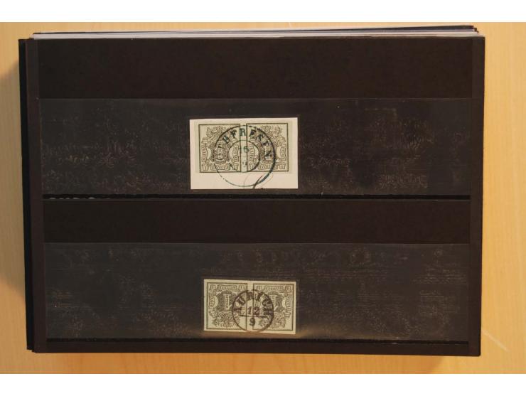 1850/75 (ca.), reichhaltiger Sammlungsbestand einschließlich einer  schönen Sammlung nachverwendeter Stempel; dabei viel inte