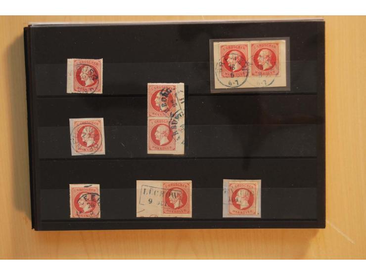 1850/75 (ca.), reichhaltiger Sammlungsbestand einschließlich einer  schönen Sammlung nachverwendeter Stempel; dabei viel inte