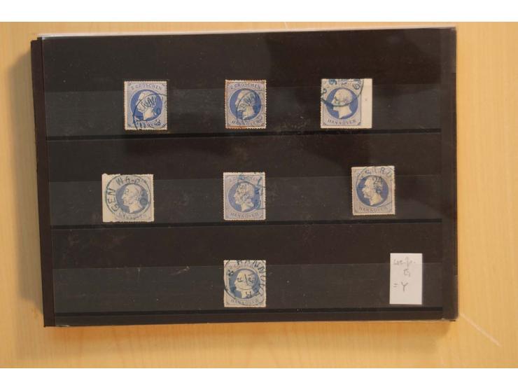 1850/75 (ca.), reichhaltiger Sammlungsbestand einschließlich einer  schönen Sammlung nachverwendeter Stempel; dabei viel inte