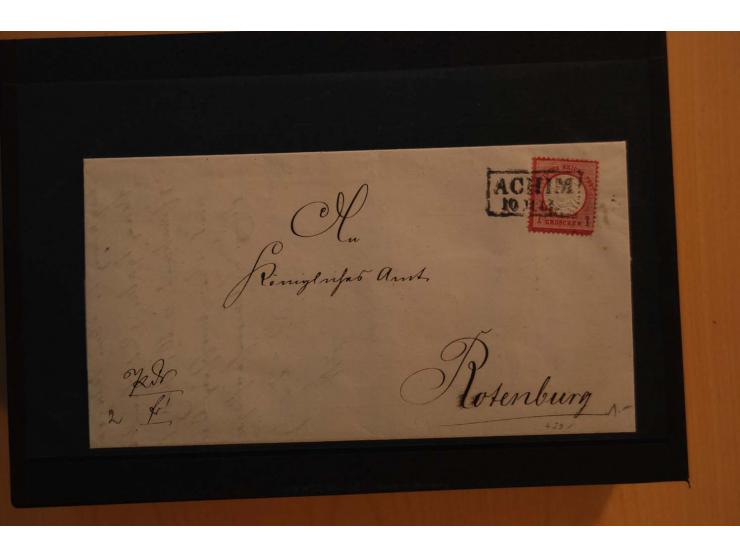 1850/75 (ca.), reichhaltiger Sammlungsbestand einschließlich einer  schönen Sammlung nachverwendeter Stempel; dabei viel inte