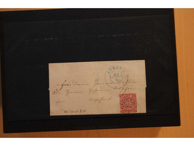 1850/75 (ca.), reichhaltiger Sammlungsbestand einschließlich einer  schönen Sammlung nachverwendeter Stempel; dabei viel inte