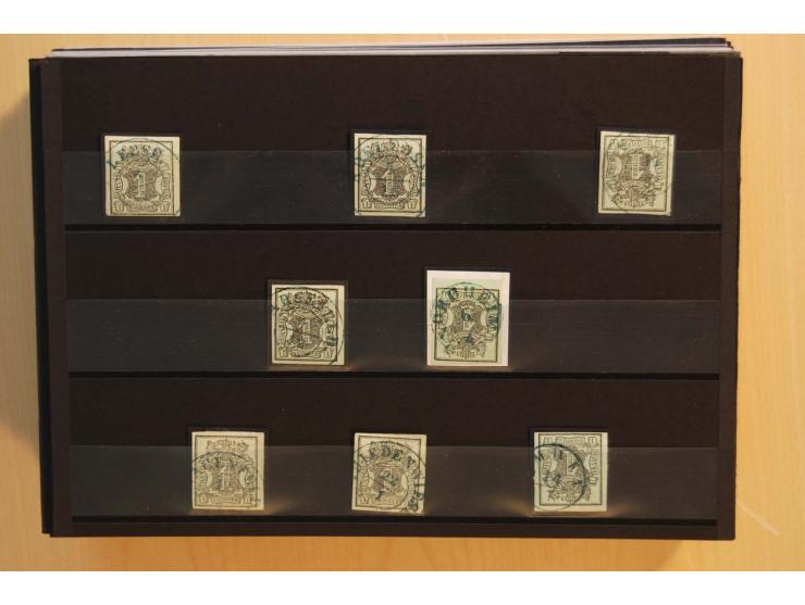1850/75 (ca.), reichhaltiger Sammlungsbestand einschließlich einer  schönen Sammlung nachverwendeter Stempel; dabei viel inte