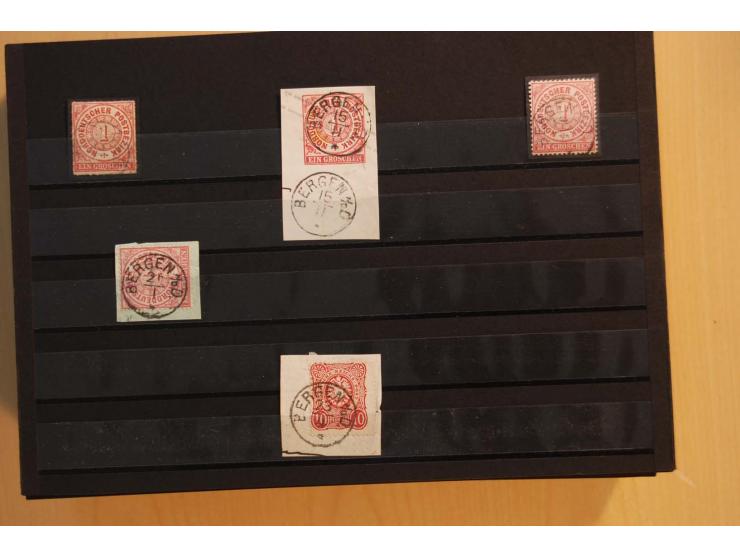 1850/75 (ca.), reichhaltiger Sammlungsbestand einschließlich einer  schönen Sammlung nachverwendeter Stempel; dabei viel inte