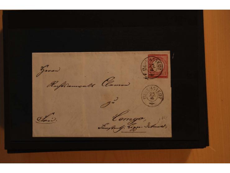 1850/75 (ca.), reichhaltiger Sammlungsbestand einschließlich einer  schönen Sammlung nachverwendeter Stempel; dabei viel inte