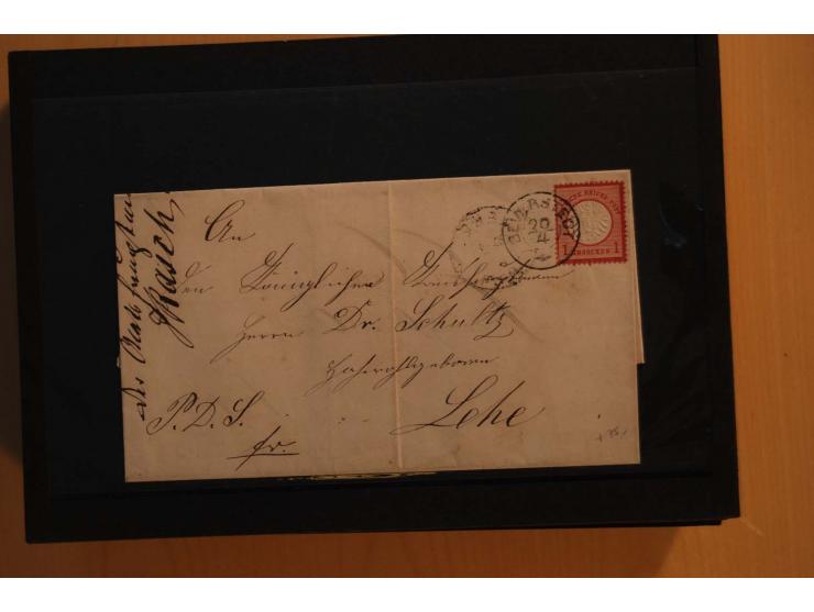 1850/75 (ca.), reichhaltiger Sammlungsbestand einschließlich einer  schönen Sammlung nachverwendeter Stempel; dabei viel inte
