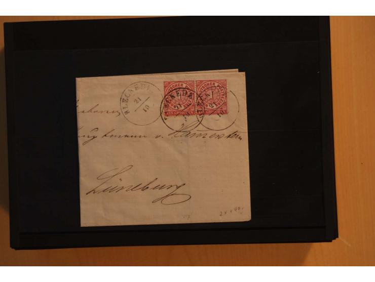 1850/75 (ca.), reichhaltiger Sammlungsbestand einschließlich einer  schönen Sammlung nachverwendeter Stempel; dabei viel inte