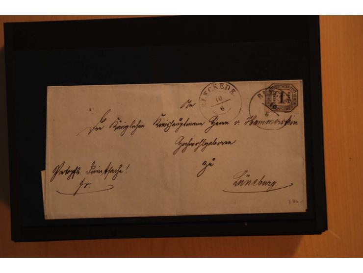 1850/75 (ca.), reichhaltiger Sammlungsbestand einschließlich einer  schönen Sammlung nachverwendeter Stempel; dabei viel inte