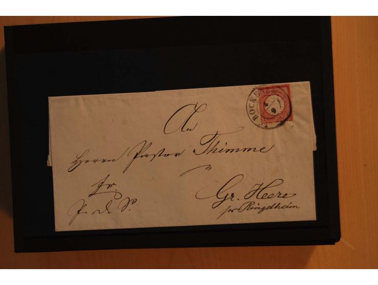 1850/75 (ca.), reichhaltiger Sammlungsbestand einschließlich einer  schönen Sammlung nachverwendeter Stempel; dabei viel inte