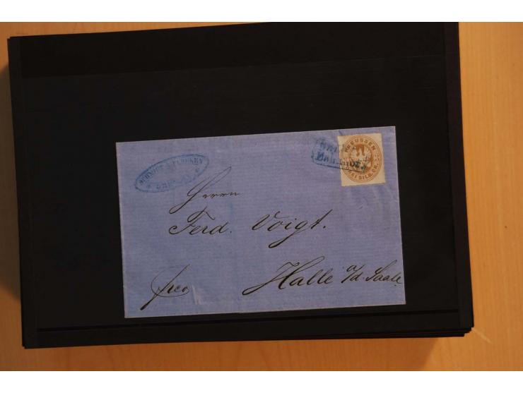 1850/75 (ca.), reichhaltiger Sammlungsbestand einschließlich einer  schönen Sammlung nachverwendeter Stempel; dabei viel inte