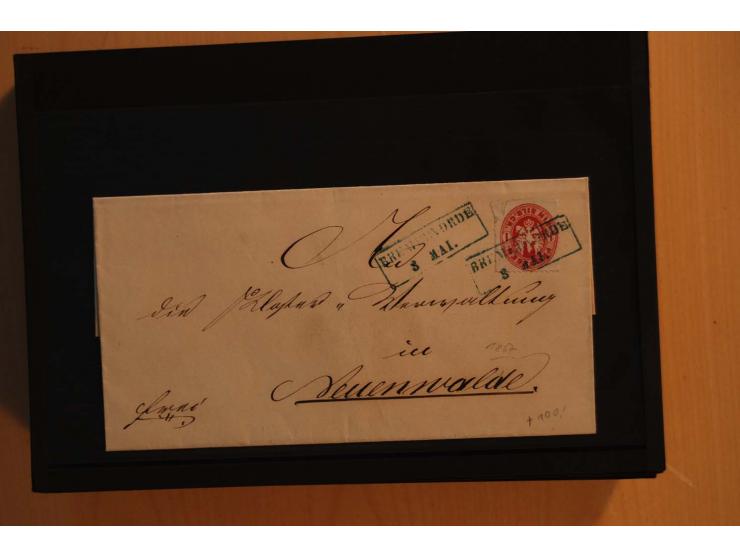 1850/75 (ca.), reichhaltiger Sammlungsbestand einschließlich einer  schönen Sammlung nachverwendeter Stempel; dabei viel inte