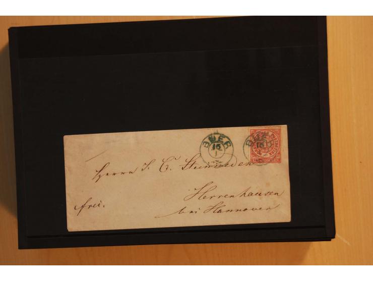 1850/75 (ca.), reichhaltiger Sammlungsbestand einschließlich einer  schönen Sammlung nachverwendeter Stempel; dabei viel inte