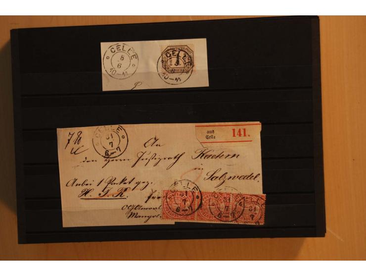 1850/75 (ca.), reichhaltiger Sammlungsbestand einschließlich einer  schönen Sammlung nachverwendeter Stempel; dabei viel inte