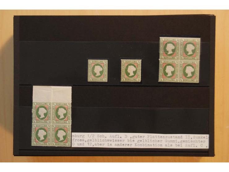 1867/95, ungebrauchte und gestempelter Sammlungsbestand mit vielen Originalen und Neudrucken, teils auch in Einheiten, dabei 