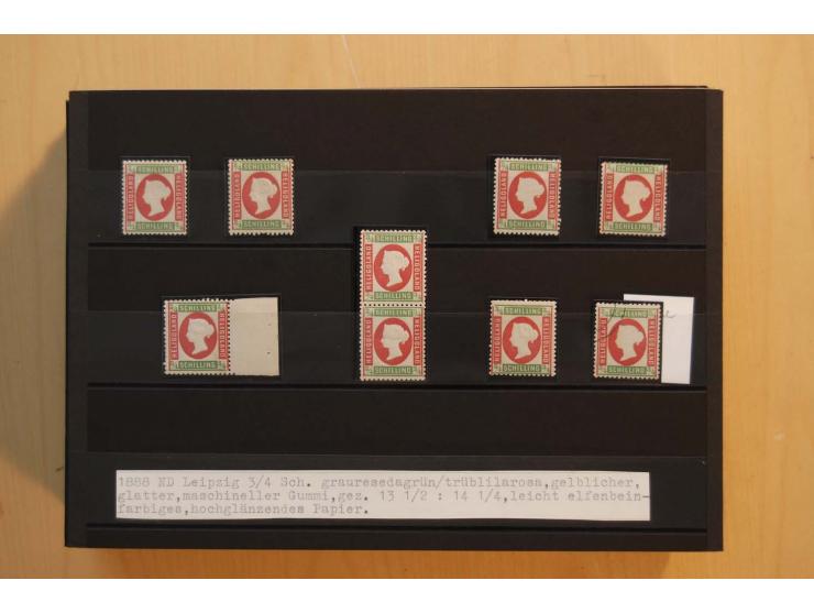 1867/95, ungebrauchte und gestempelter Sammlungsbestand mit vielen Originalen und Neudrucken, teils auch in Einheiten, dabei 