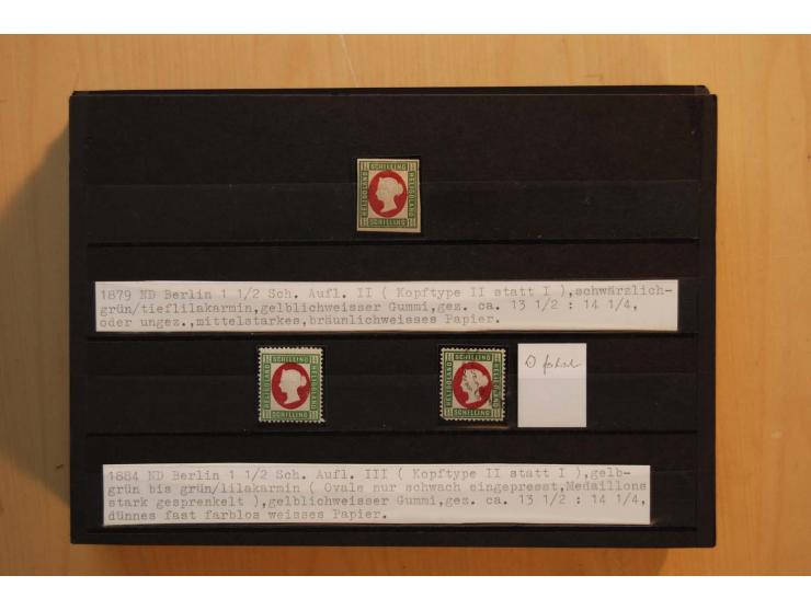 1867/95, ungebrauchte und gestempelter Sammlungsbestand mit vielen Originalen und Neudrucken, teils auch in Einheiten, dabei 