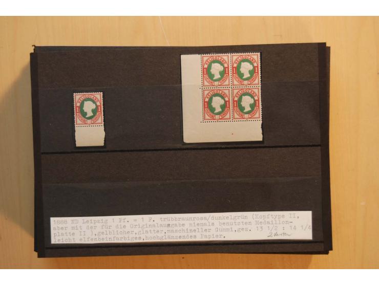 1867/95, ungebrauchte und gestempelter Sammlungsbestand mit vielen Originalen und Neudrucken, teils auch in Einheiten, dabei 