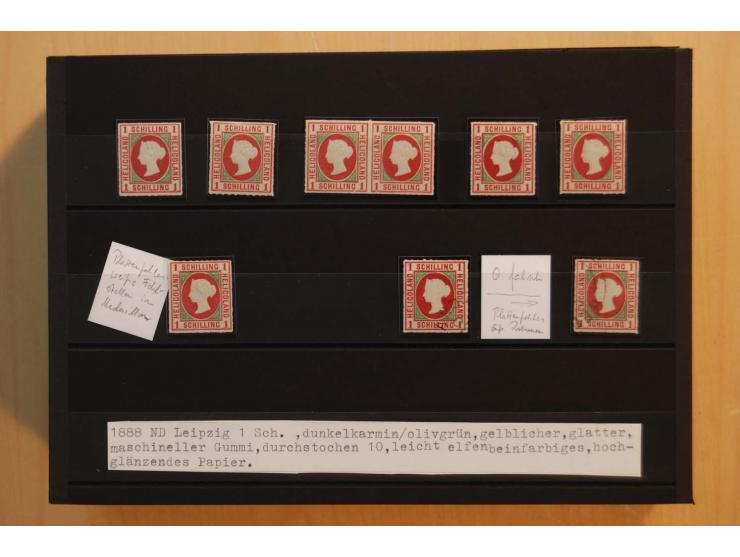 1867/95, ungebrauchte und gestempelter Sammlungsbestand mit vielen Originalen und Neudrucken, teils auch in Einheiten, dabei 