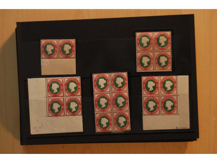 1867/95, ungebrauchte und gestempelter Sammlungsbestand mit vielen Originalen und Neudrucken, teils auch in Einheiten, dabei 