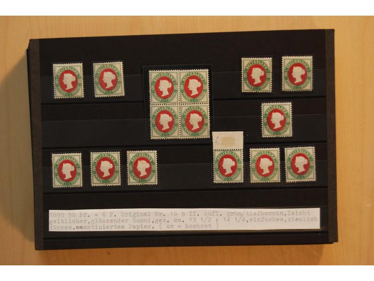 1867/95, ungebrauchte und gestempelter Sammlungsbestand mit vielen Originalen und Neudrucken, teils auch in Einheiten, dabei 