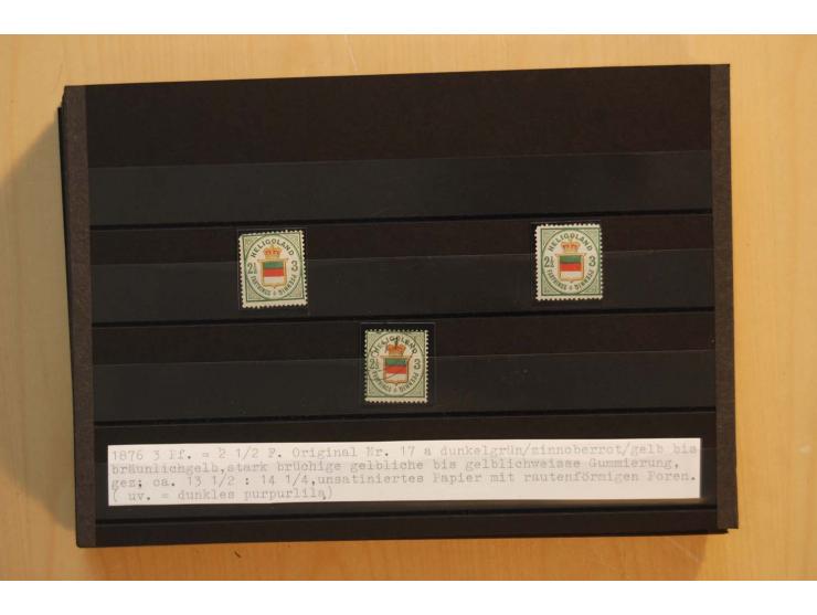 1867/95, ungebrauchte und gestempelter Sammlungsbestand mit vielen Originalen und Neudrucken, teils auch in Einheiten, dabei 
