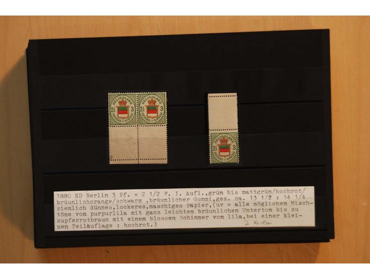 1867/95, ungebrauchte und gestempelter Sammlungsbestand mit vielen Originalen und Neudrucken, teils auch in Einheiten, dabei 