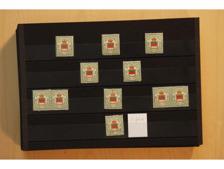 1867/95, ungebrauchte und gestempelter Sammlungsbestand mit vielen Originalen und Neudrucken, teils auch in Einheiten, dabei 