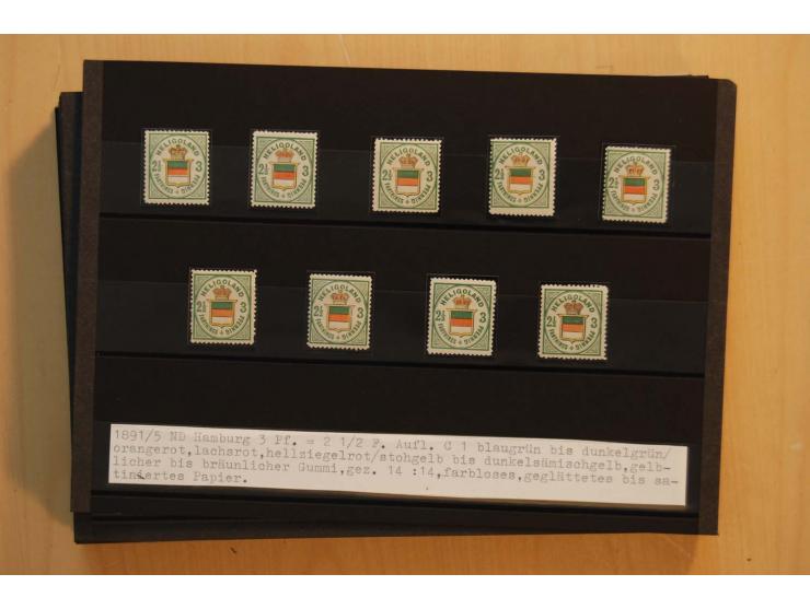 1867/95, ungebrauchte und gestempelter Sammlungsbestand mit vielen Originalen und Neudrucken, teils auch in Einheiten, dabei 
