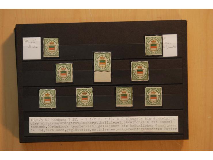 1867/95, ungebrauchte und gestempelter Sammlungsbestand mit vielen Originalen und Neudrucken, teils auch in Einheiten, dabei 