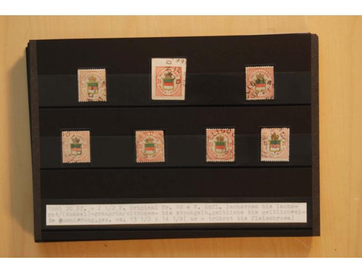 1867/95, ungebrauchte und gestempelter Sammlungsbestand mit vielen Originalen und Neudrucken, teils auch in Einheiten, dabei 