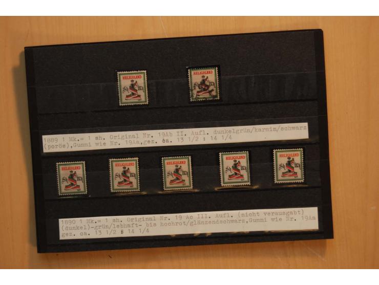 1867/95, ungebrauchte und gestempelter Sammlungsbestand mit vielen Originalen und Neudrucken, teils auch in Einheiten, dabei 