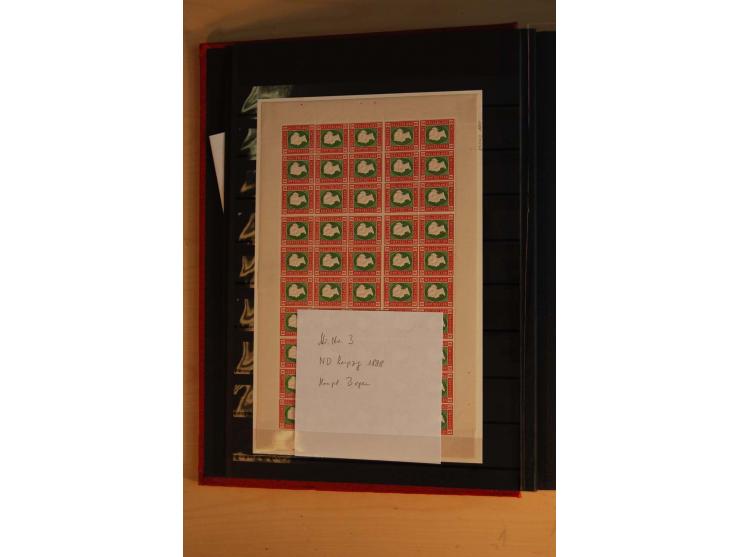 1867/95, ungebrauchte und gestempelter Sammlungsbestand mit vielen Originalen und Neudrucken, teils auch in Einheiten, dabei 