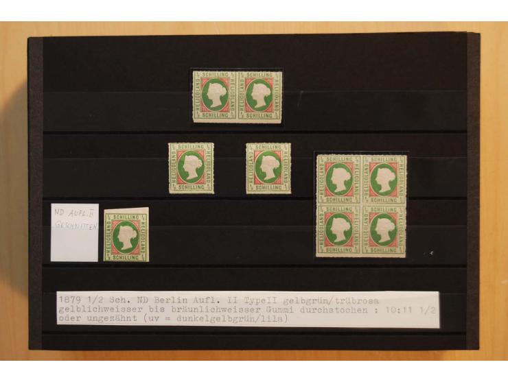 1867/95, ungebrauchte und gestempelter Sammlungsbestand mit vielen Originalen und Neudrucken, teils auch in Einheiten, dabei 
