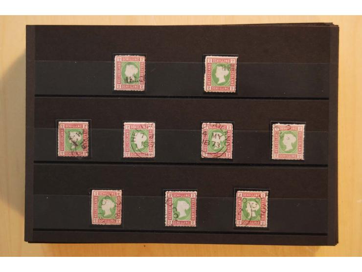 1867/95, ungebrauchte und gestempelter Sammlungsbestand mit vielen Originalen und Neudrucken, teils auch in Einheiten, dabei 